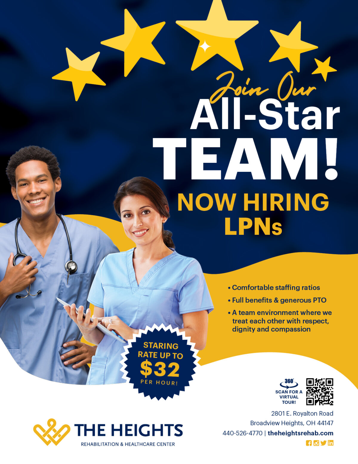 The Heights Hiring LPN Flyer CSPN